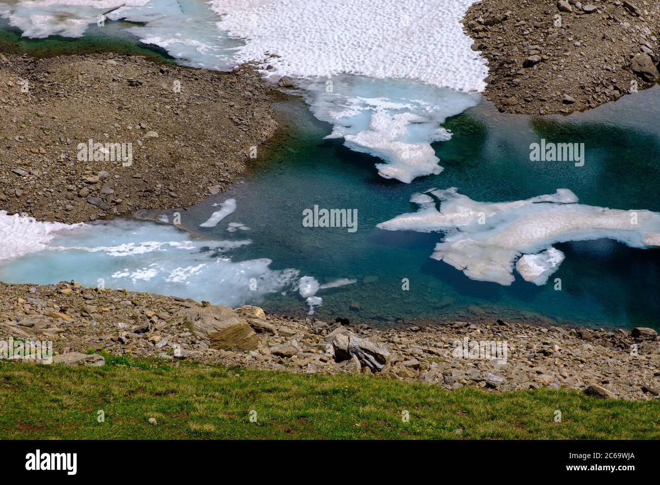 Melting snow, melting glacier, alps Stock Photo Alamy