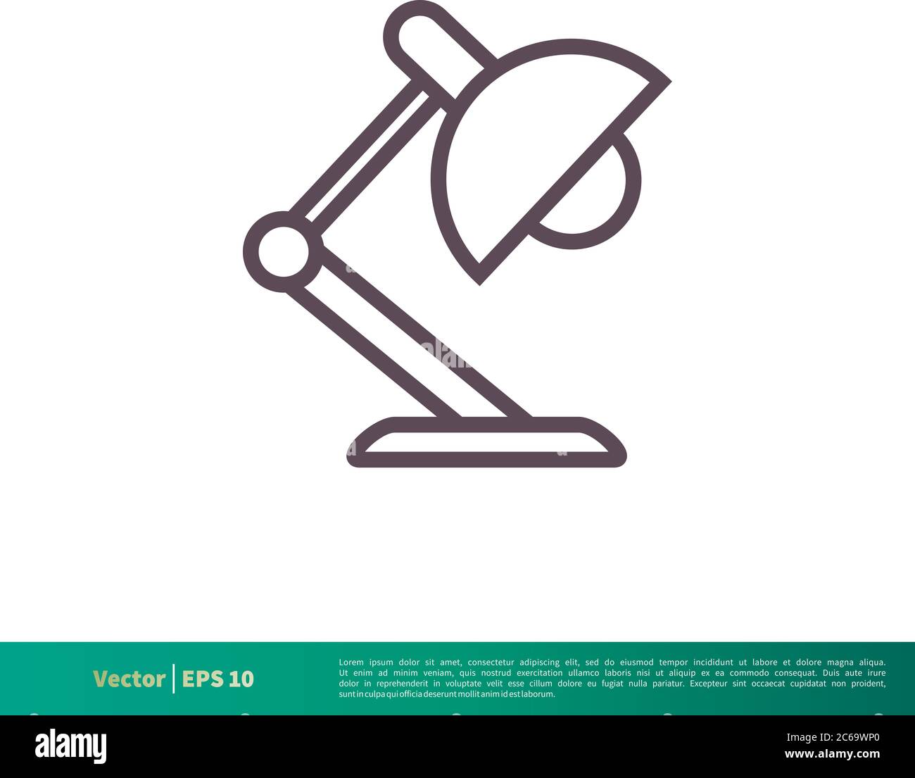 Table Lamp Icon Vector Logo Template Illustration Design. Editable Vector EPS 10. Stock Vector