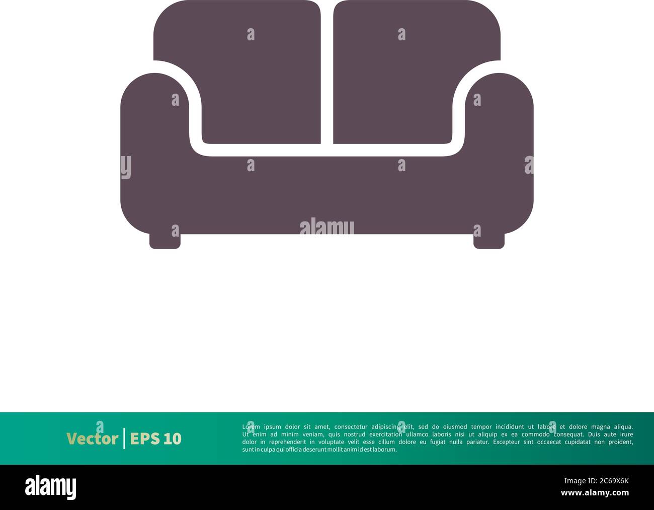 Sofa Couch Icon Vector Logo Template Illustration Design. Editable Vector EPS 10. Stock Vector