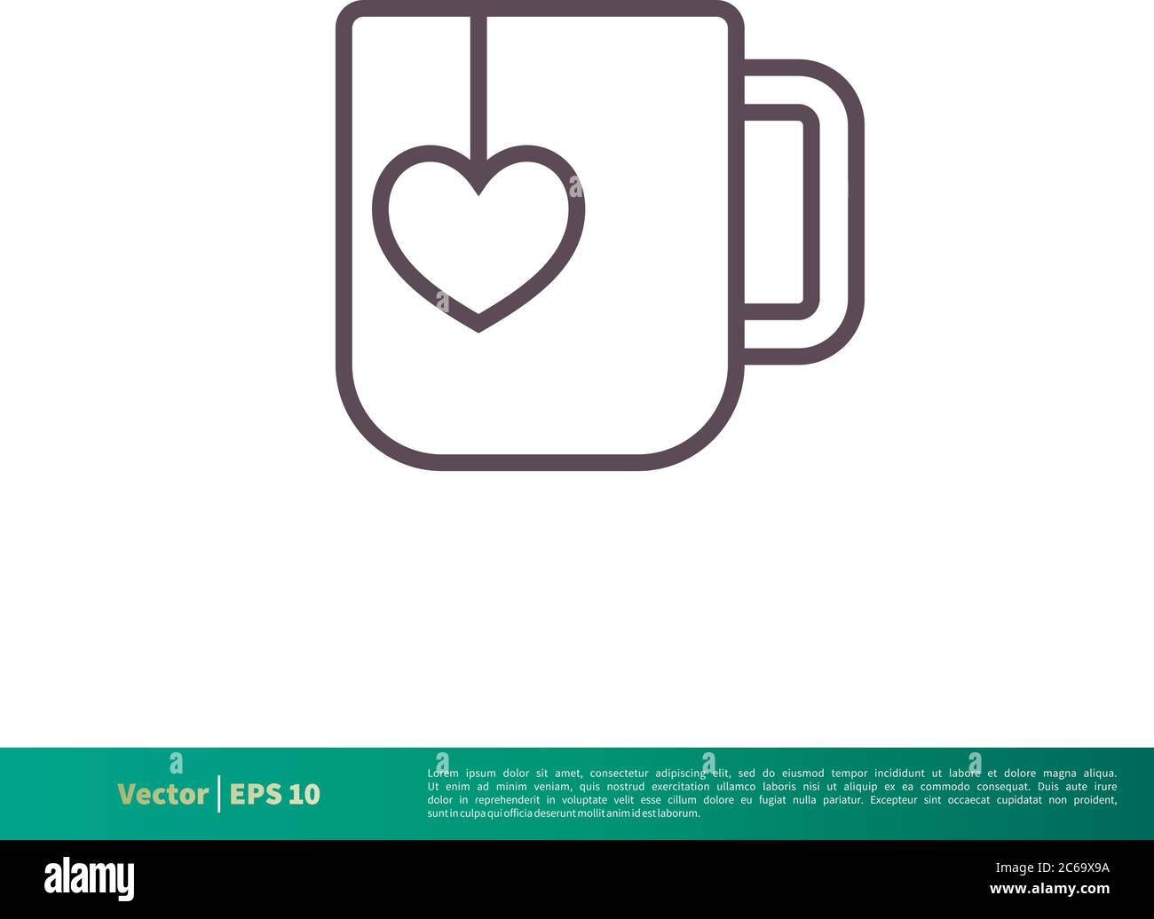 Tea, Coffee Cup Icon Vector Logo Template Illustration Design. Editable Vector EPS 10. Stock Vector