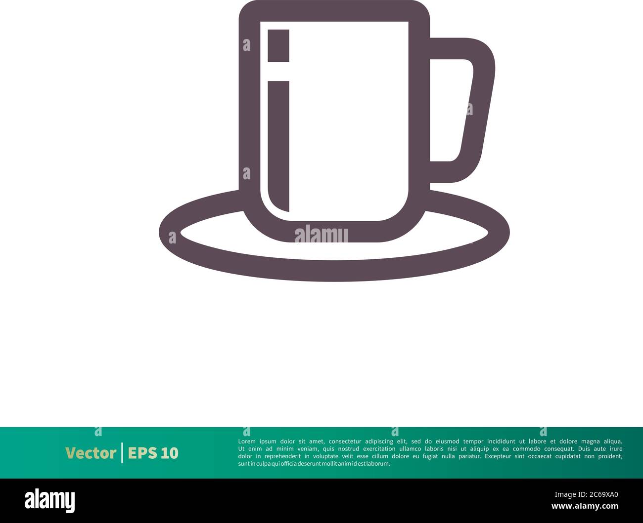 Tea, Coffee Cup Icon Vector Logo Template Illustration Design. Editable Vector EPS 10. Stock Vector