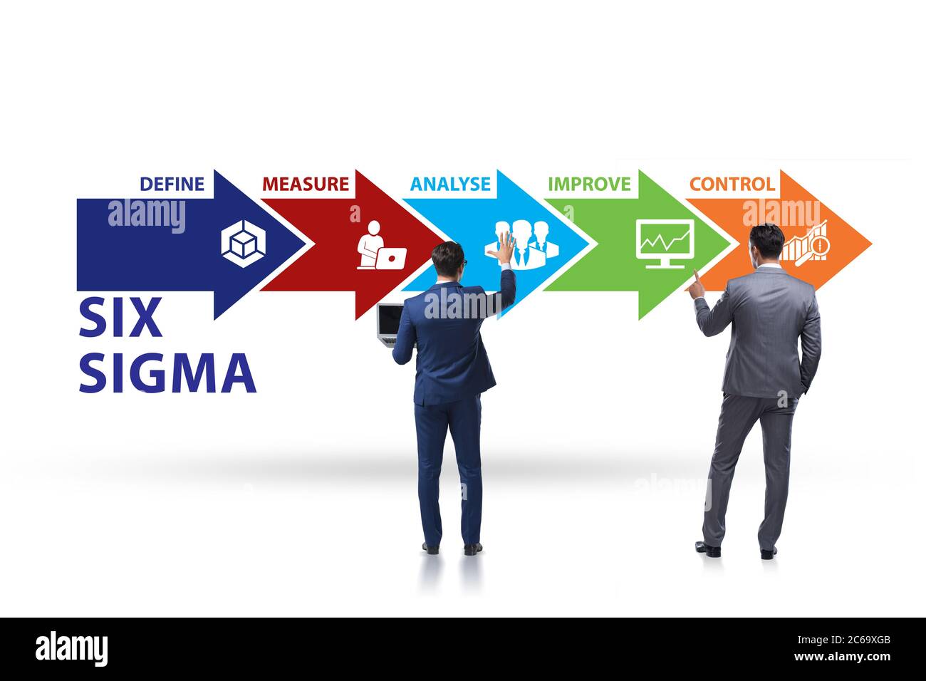 Concept of the Lean management with six sigma Stock Photo