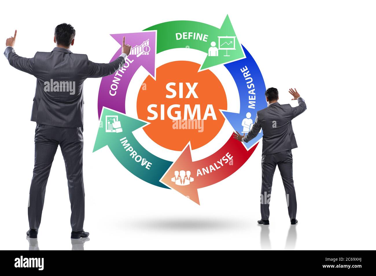 Concept of the Lean management with six sigma Stock Photo