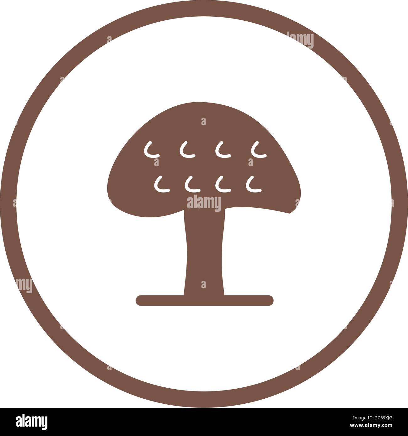 Unique Mushroom Vector Glyph Icon Stock Vector