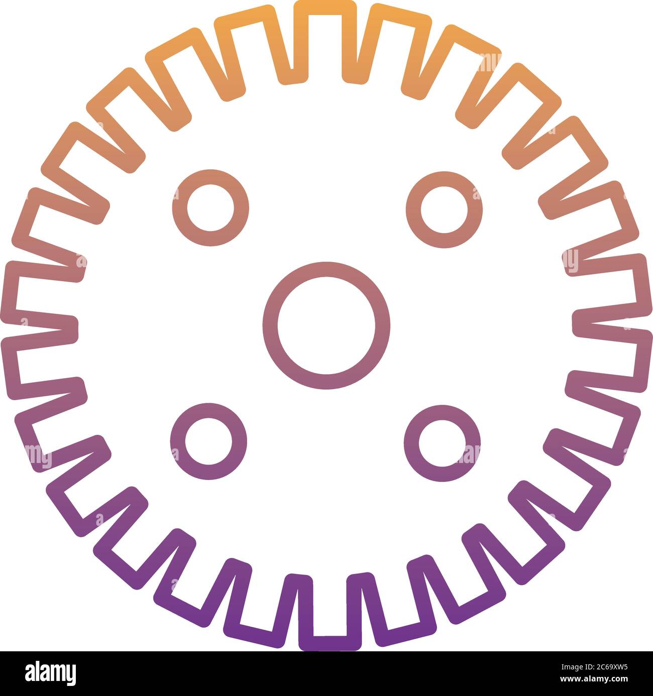 gear machine work gradient line style icon vector illustration design ...