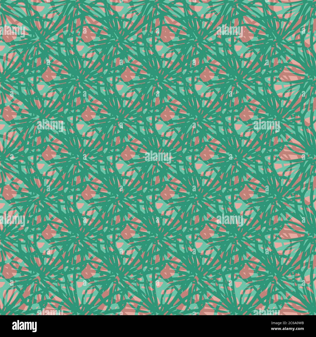 Vector abstract flower wall seamless vector pattern background. Dense