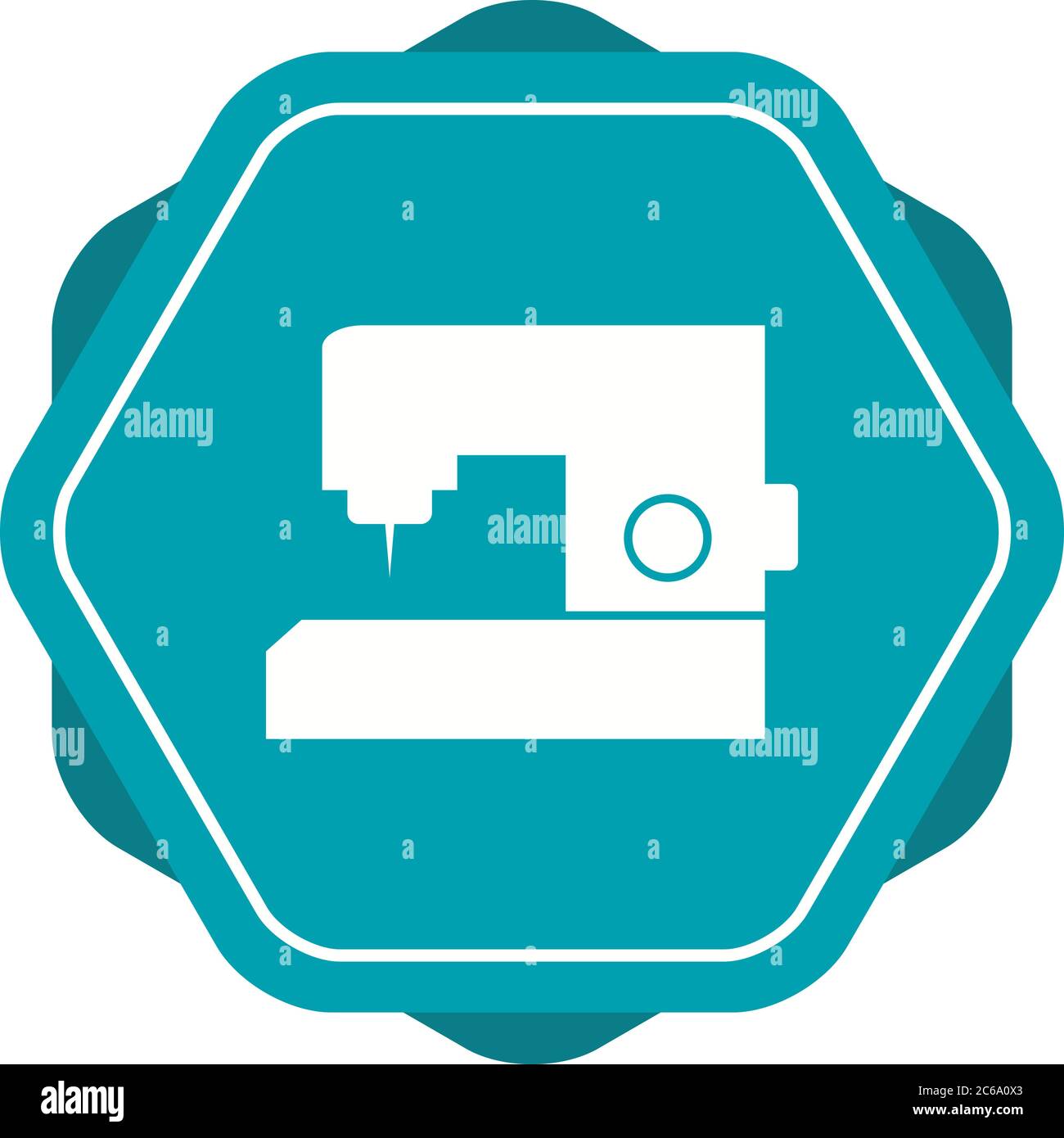 Unique Sewing Machine Vector Glyph Icon Stock Vector