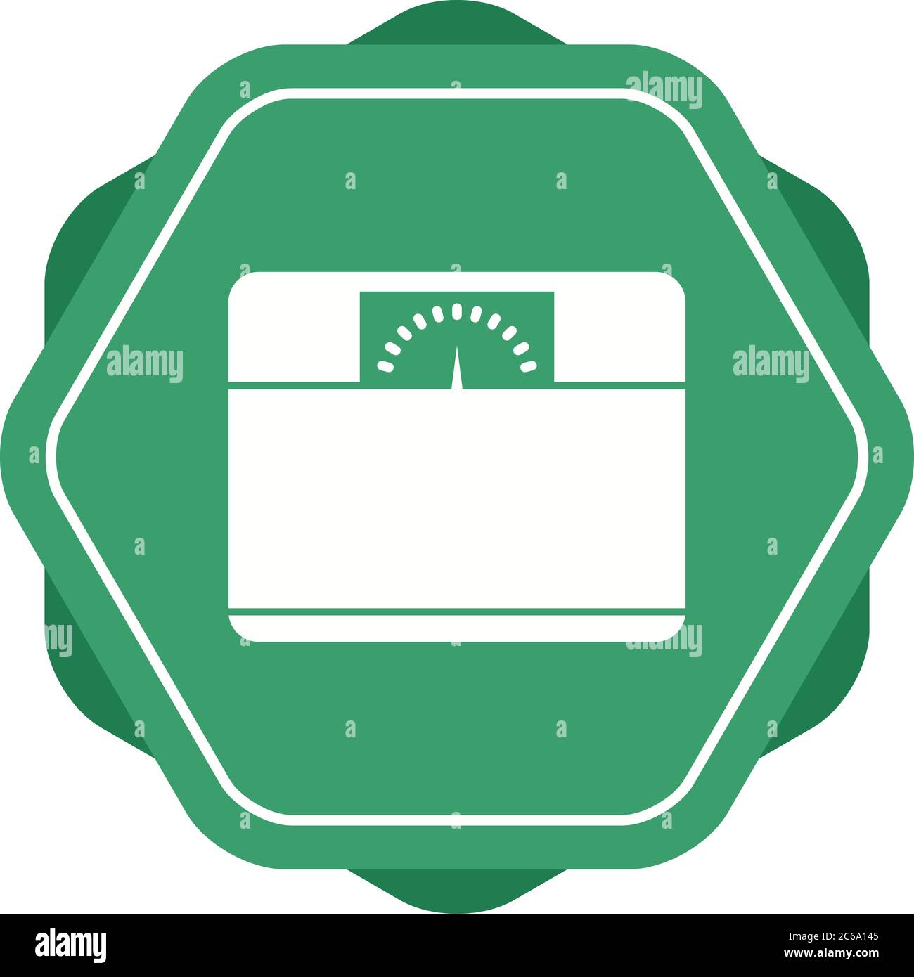 Unique Weighing Machine Vector Glyph Icon Stock Vector