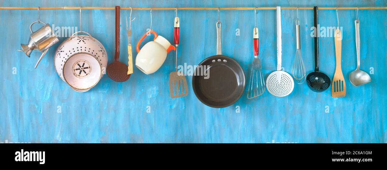 Kitchen utensils for commercial kitchen, restaurant,cooking, kitchen and food concept Stock