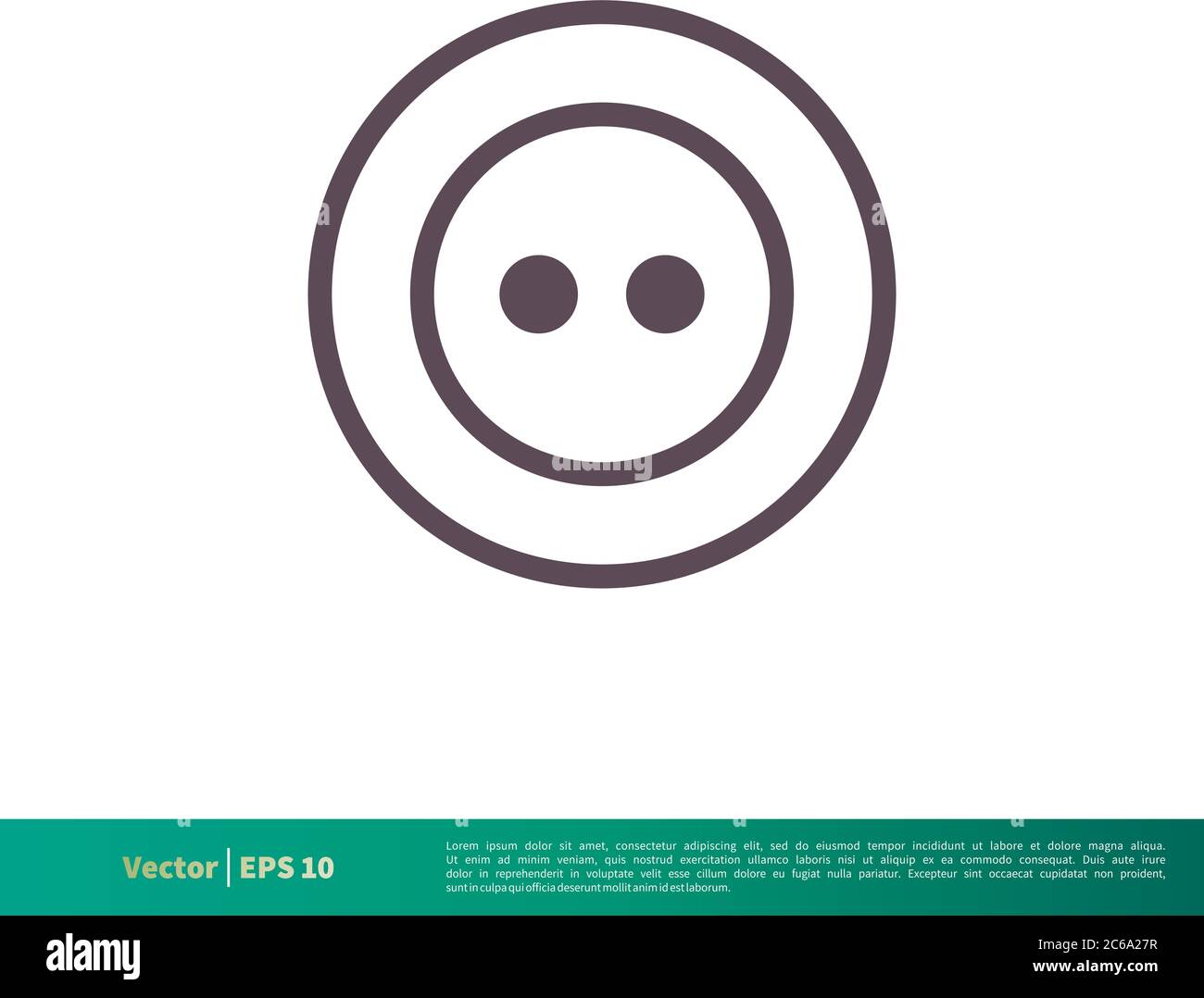 Button, Sewing Icon Vector Logo Template Illustration Design. Editable Vector EPS 10. Stock Vector