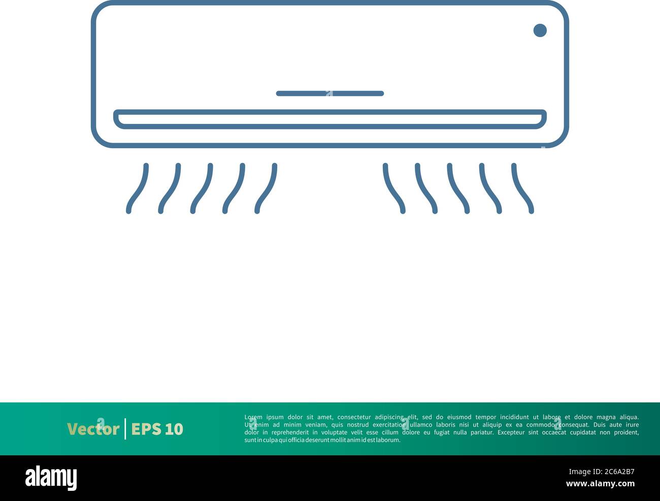 Air Conditioner Icon Vector Logo Template Illustration Design Editable 