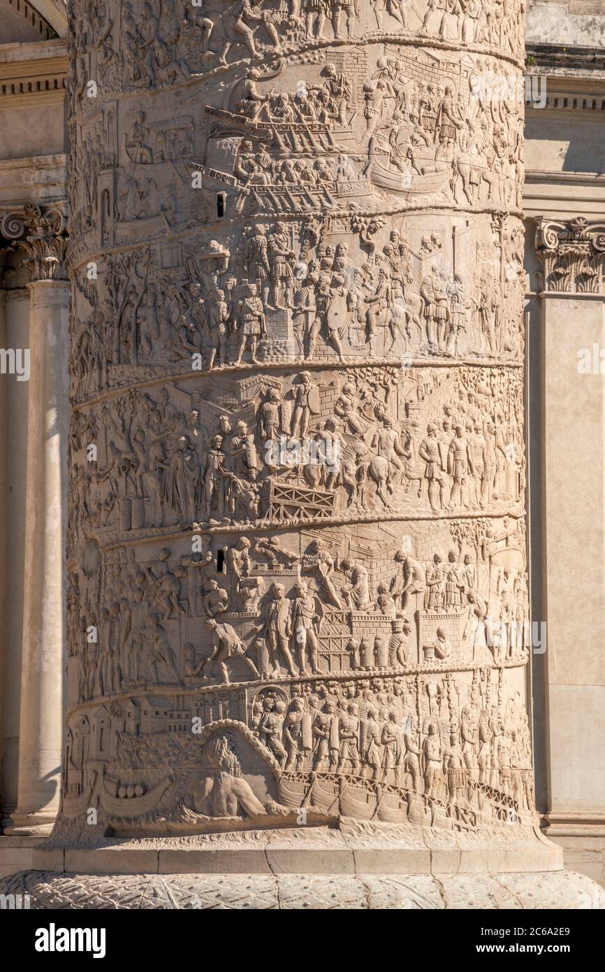 Italy, Lazio, Rome, Trajan's Column Stock Photo