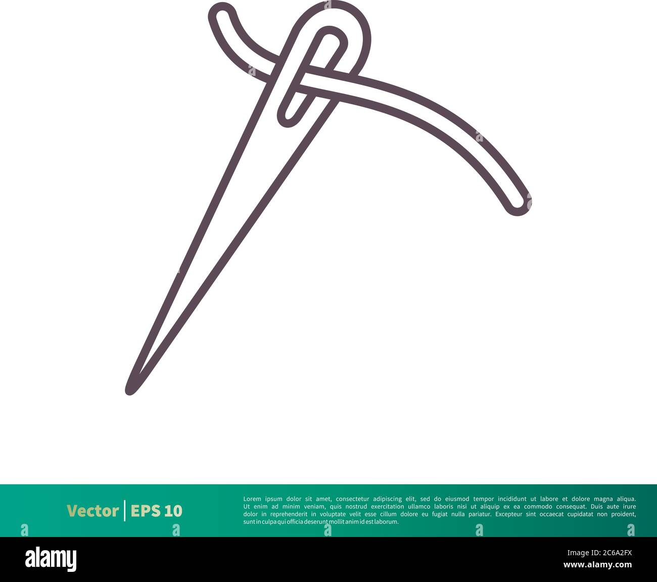 Needlework, Sewing Icon Vector Logo Template Illustration Design. Editable Vector EPS 10. Stock Vector