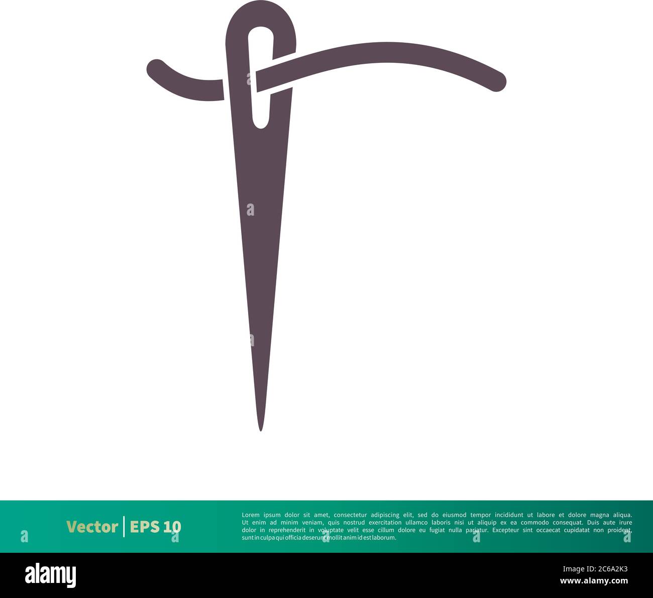 Needlework, Sewing Icon Vector Logo Template Illustration Design. Editable Vector EPS 10. Stock Vector