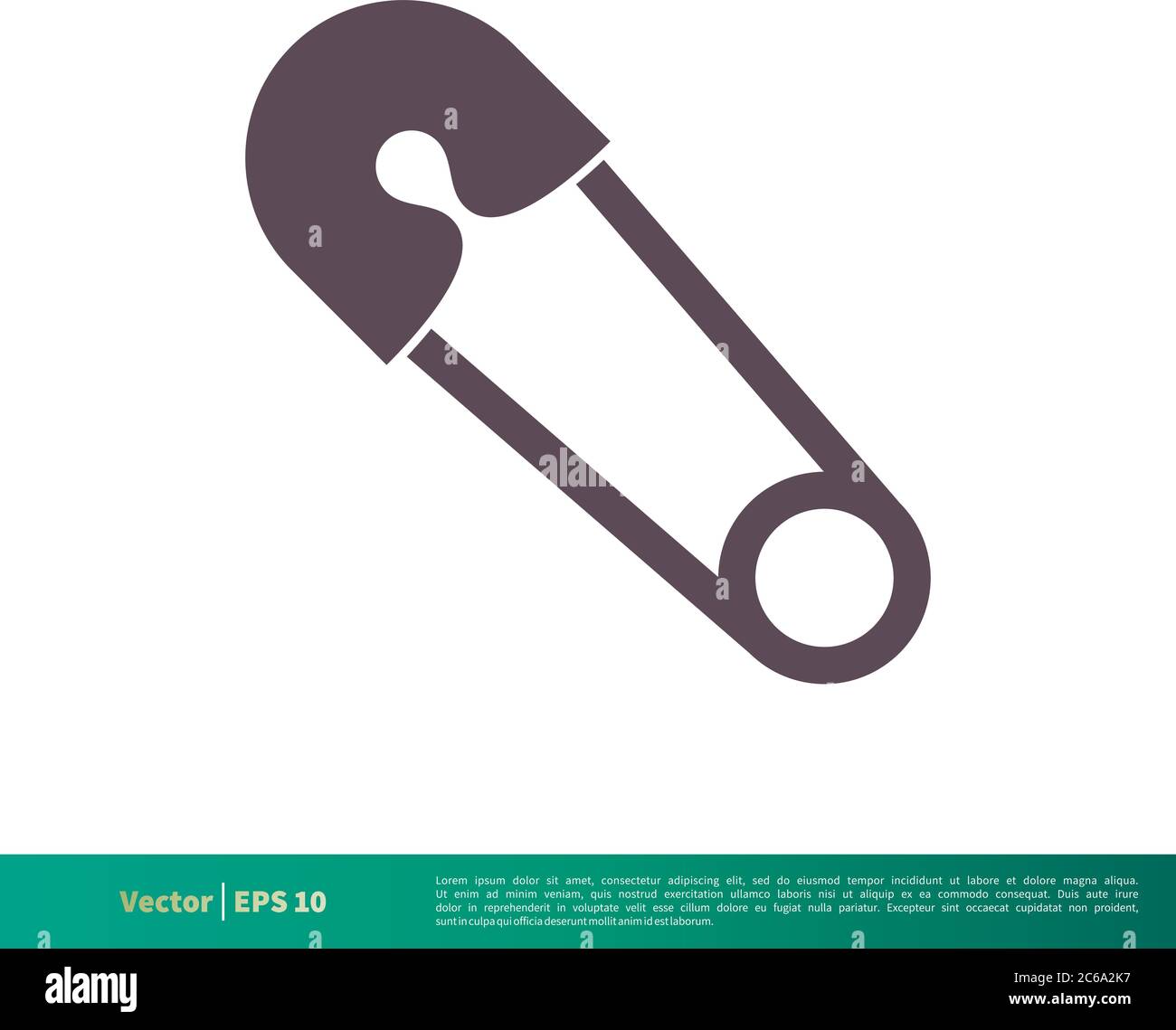 Sewing pin. Vector flat illusration Stock Vector by ©prettyvectors 76592295