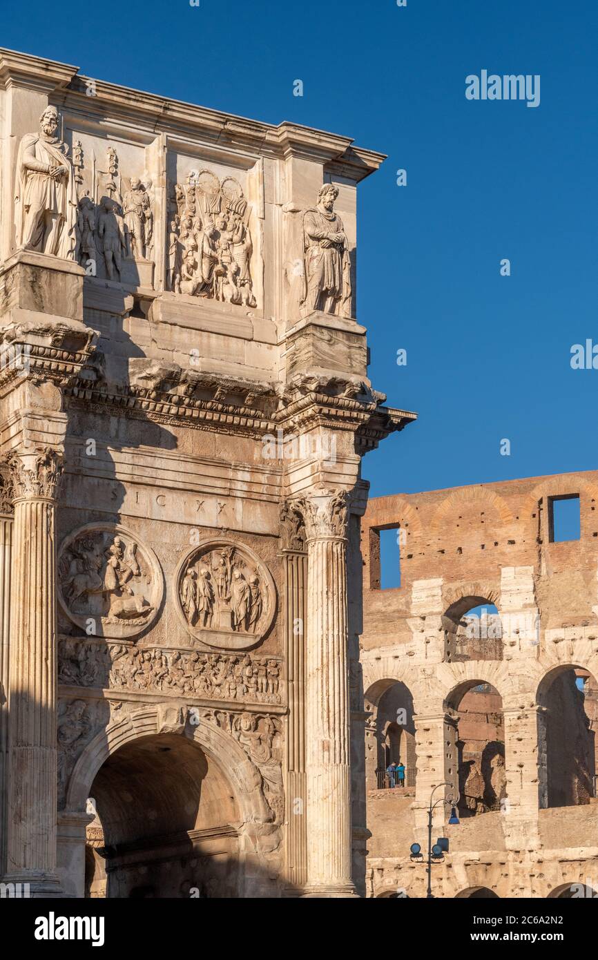 Italy, Lazio, Rome, Arch of Constantine Stock Photo