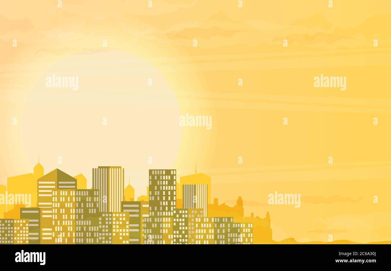 Flat design urban landscape illustration Stock Vector Image & Art - Alamy