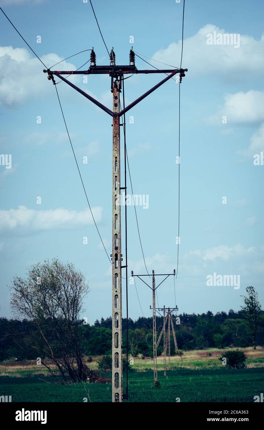 Old power line hires stock photography and images Alamy