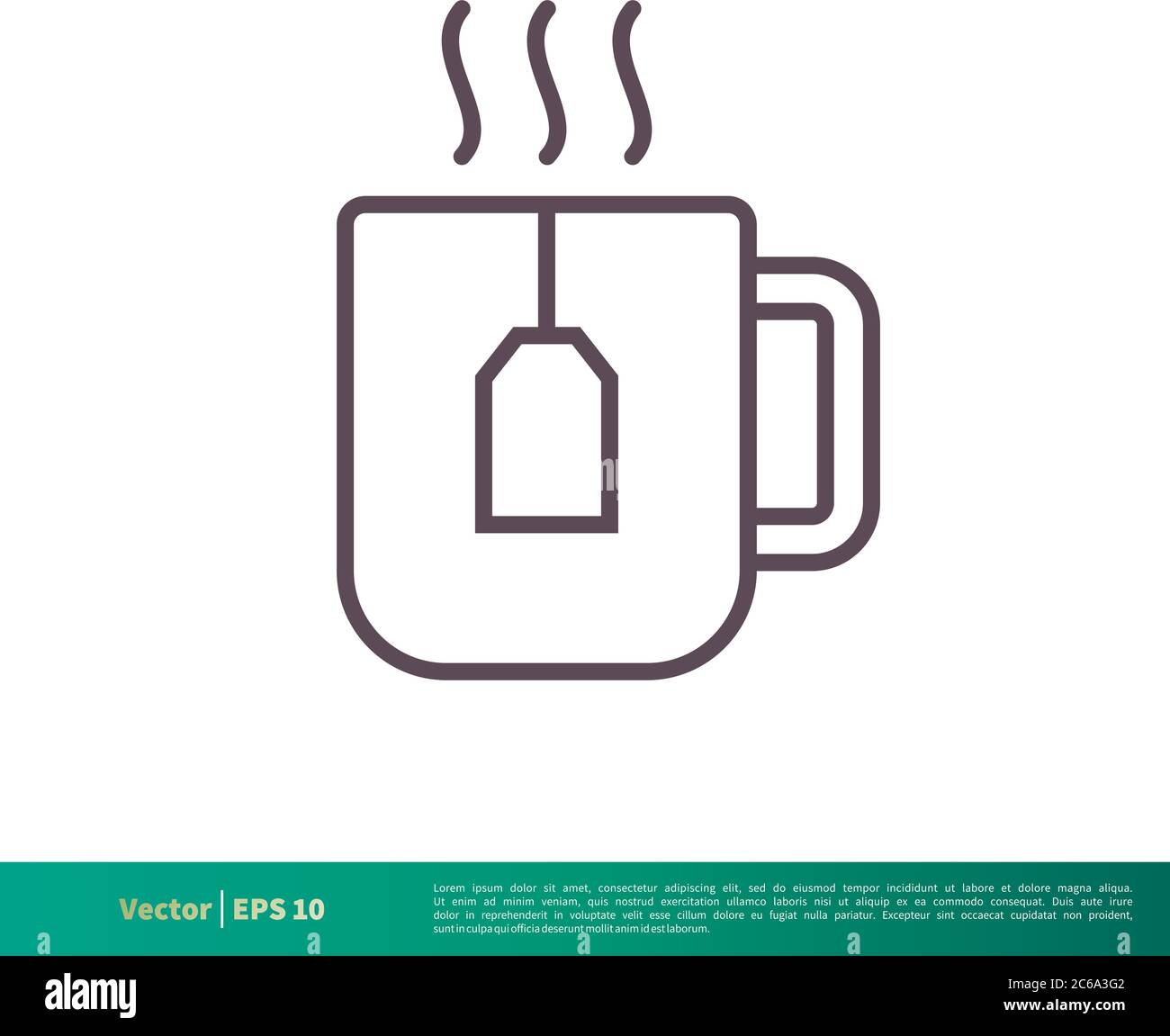 Tea, Coffee Cup Icon Vector Logo Template Illustration Design. Editable Vector EPS 10. Stock Vector