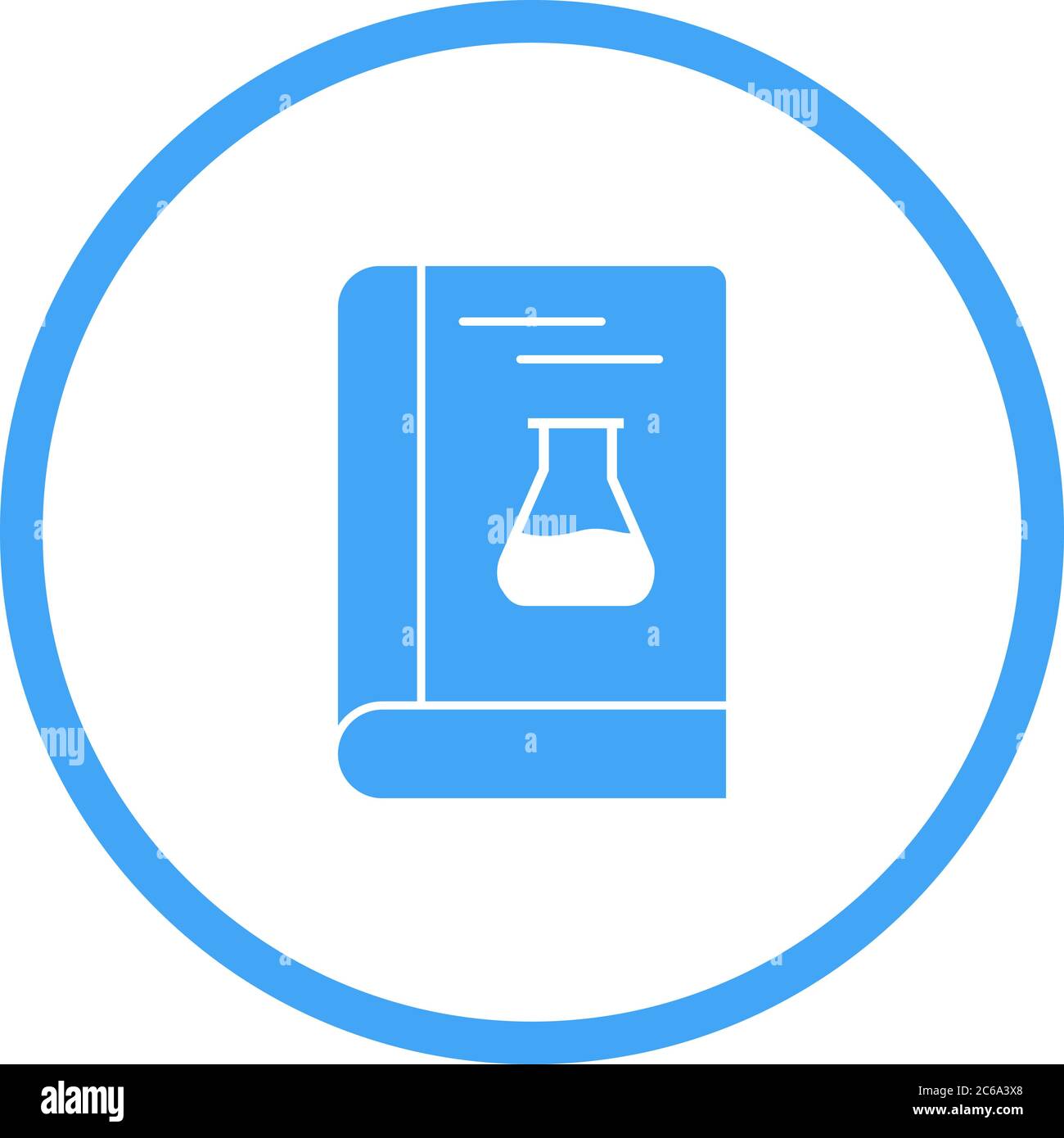 Unique Chemistry Book Vector Glyph Icon Stock Vector