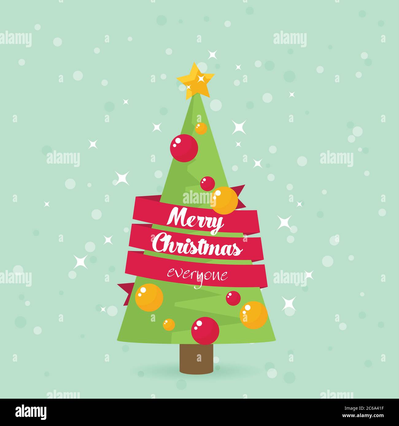 Christmas vintage greeting card. Vector illustration Stock Vector Image ...