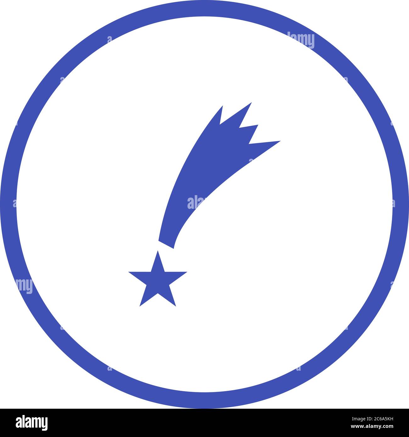 Unique Star Falling Vector Glyph Icon Stock Vector