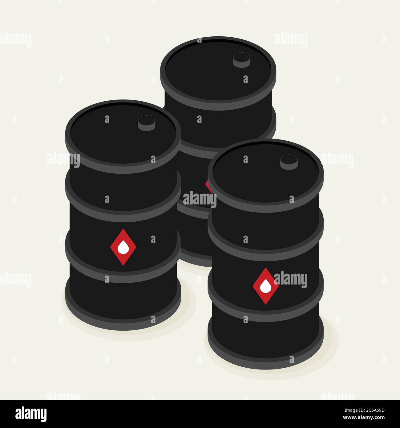 Oil barrels isometric Icon Vector Stock Vector