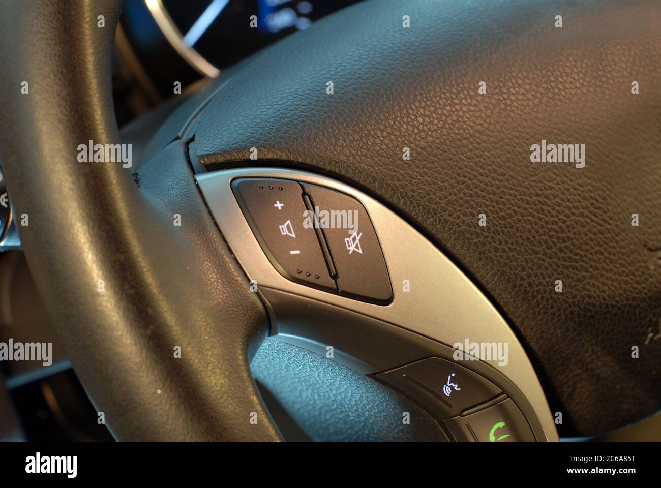 steering wheel button Stock Photo Alamy