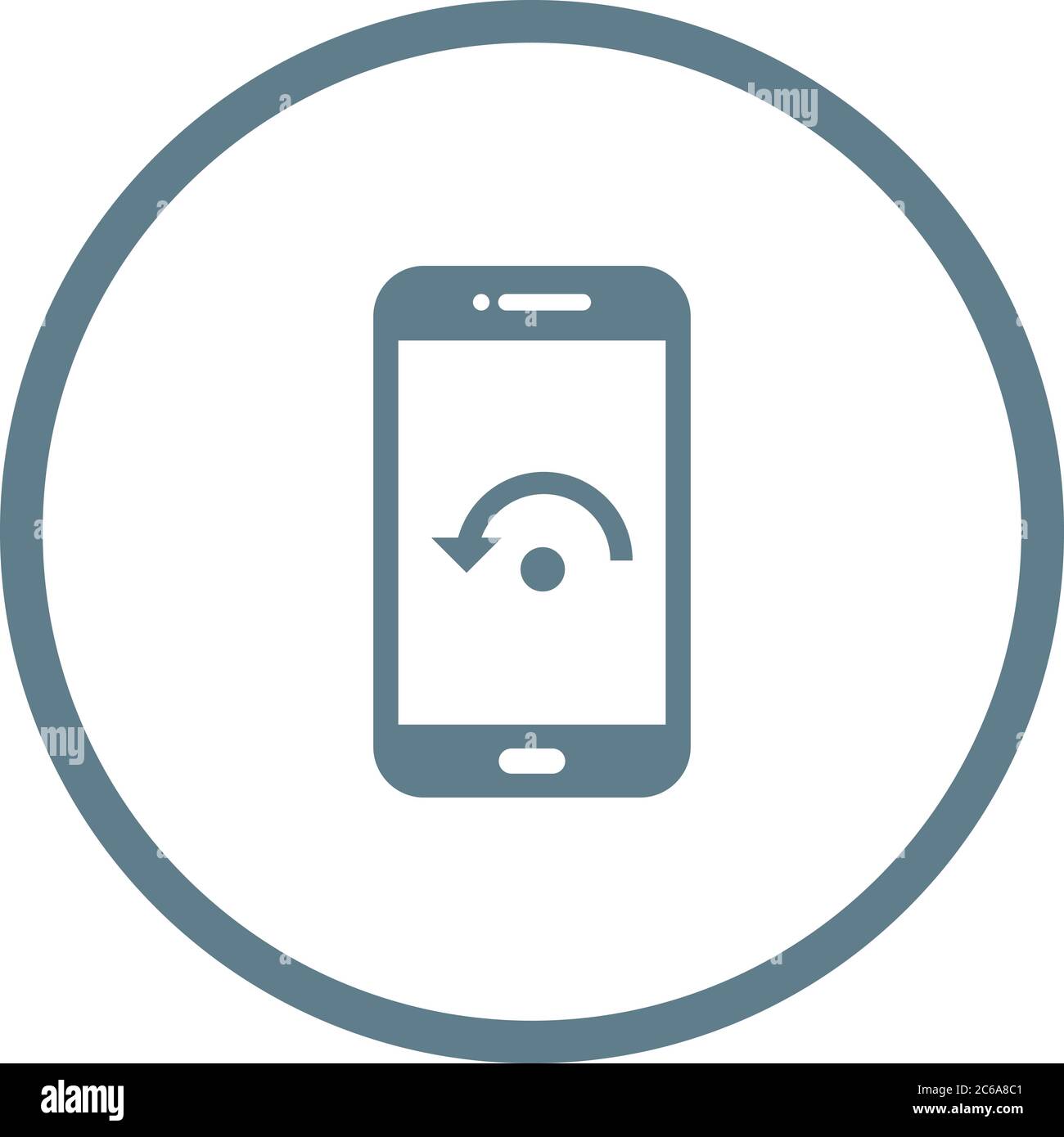 Unique Restart Phone Vector Glyph Icon Stock Vector