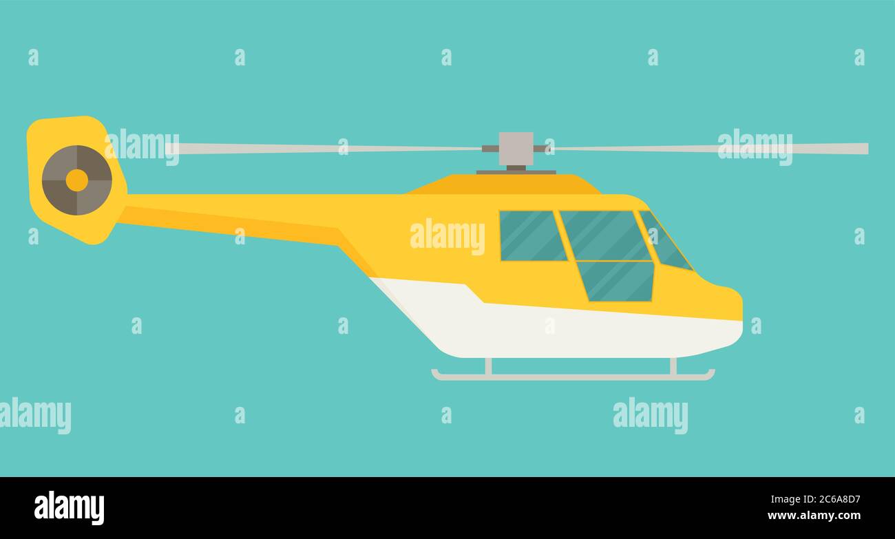 helicopter icon. Flat vector. Stock Vector