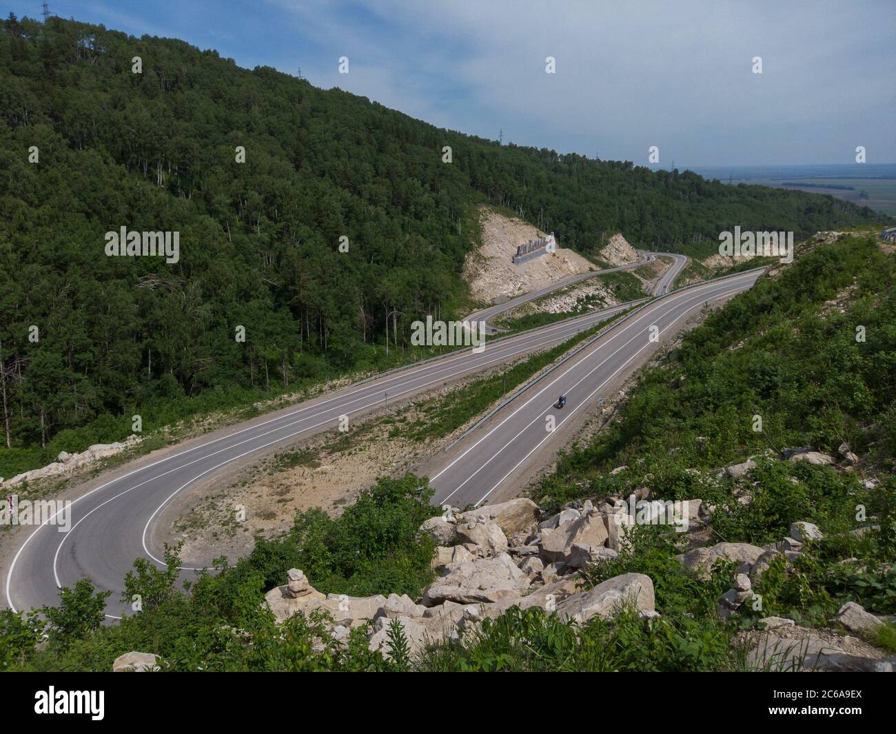 Aerial top vew winding hi-res stock photography and images - Alamy