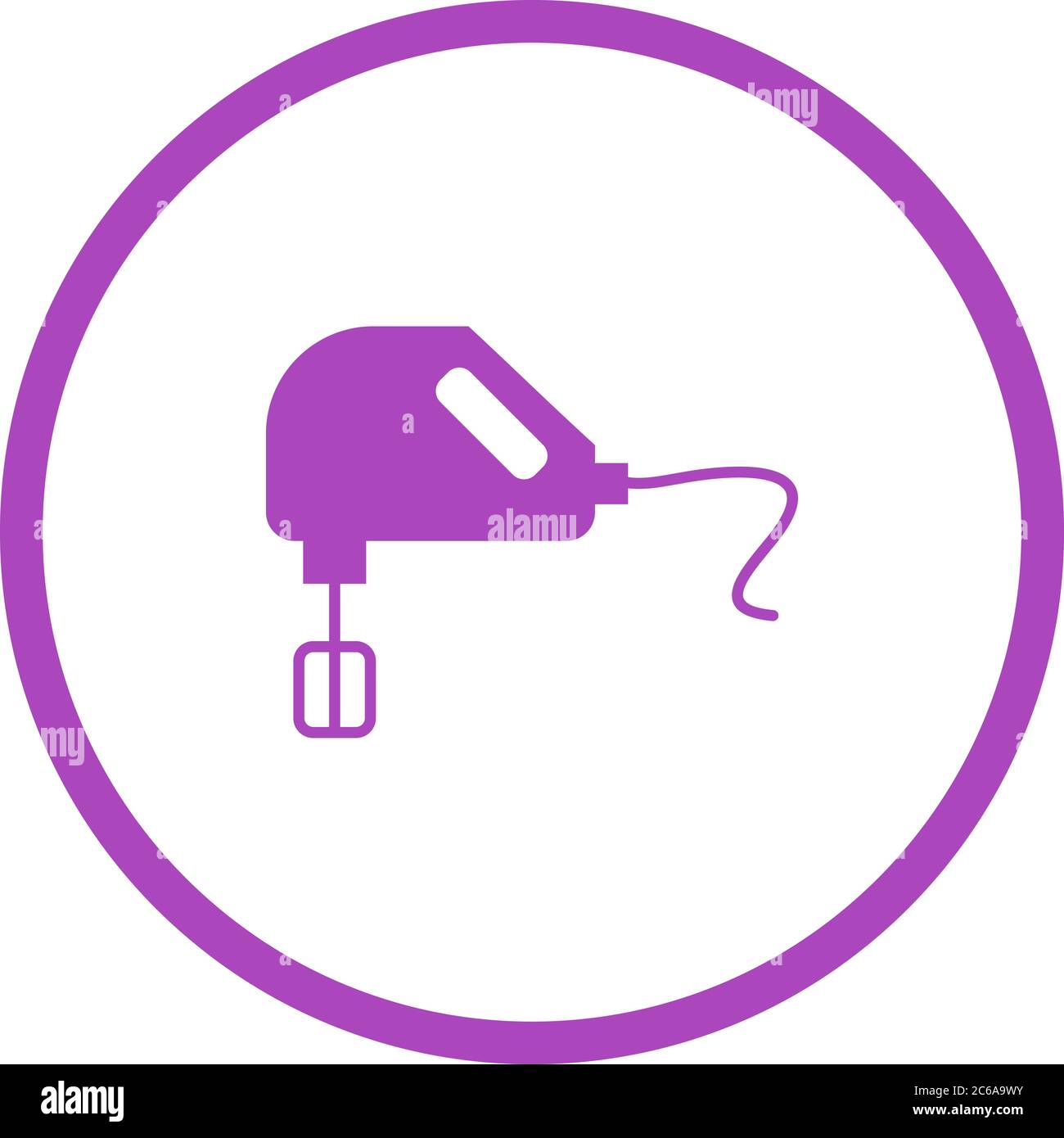 Unique Mixer Vector Glyph Icon Stock Vector
