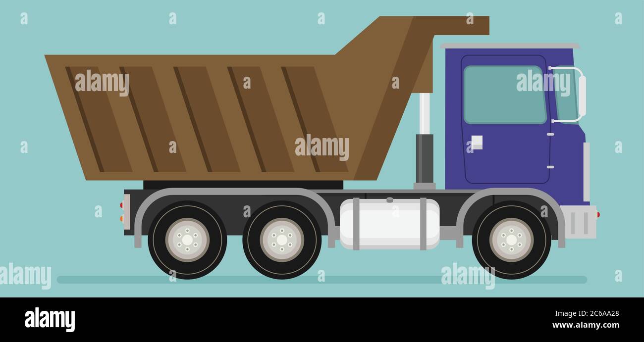 Flat illustration of truck vector Stock Vector Image & Art - Alamy