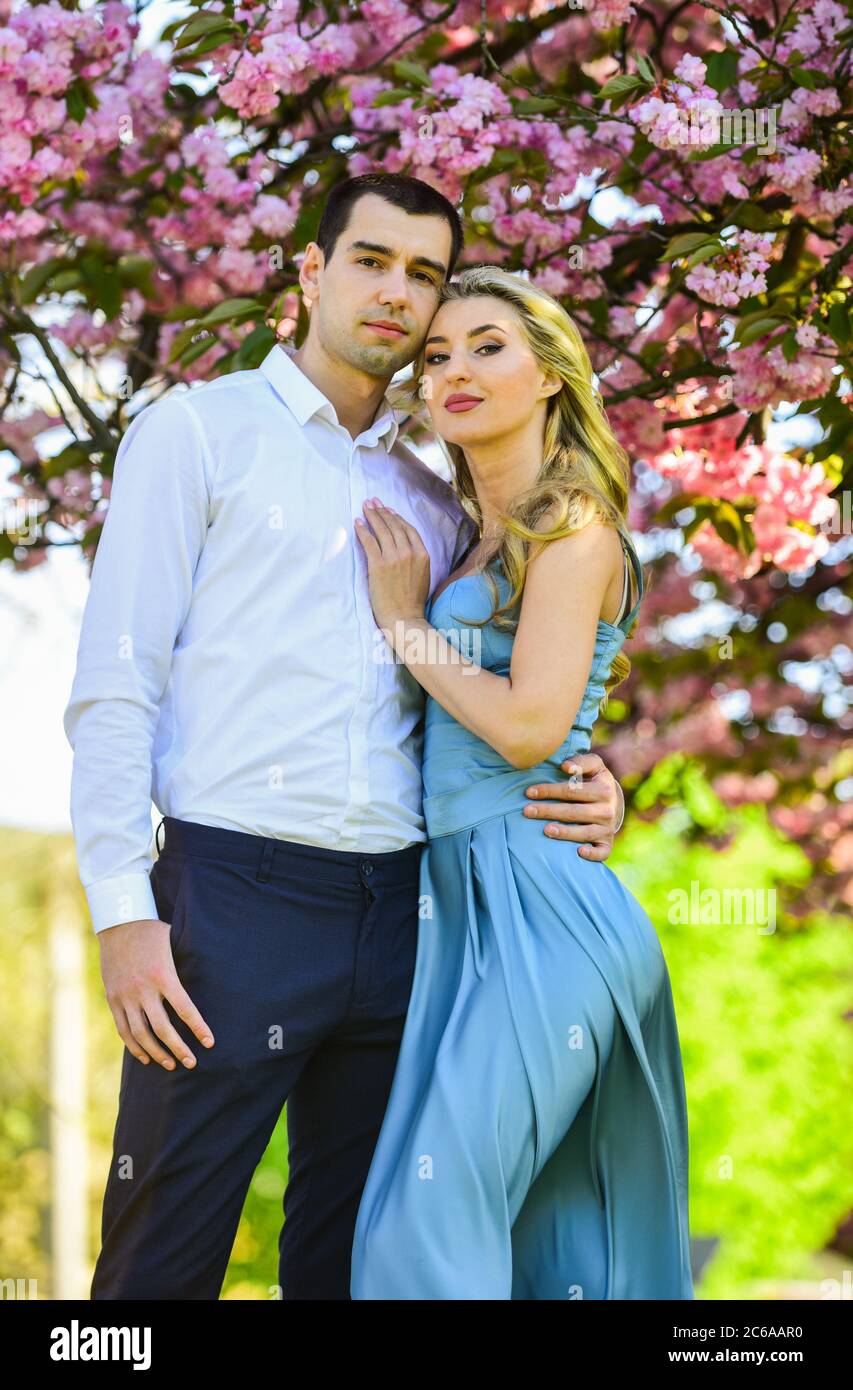 Couple under cherry blossom tree hi-res stock photography and images ...