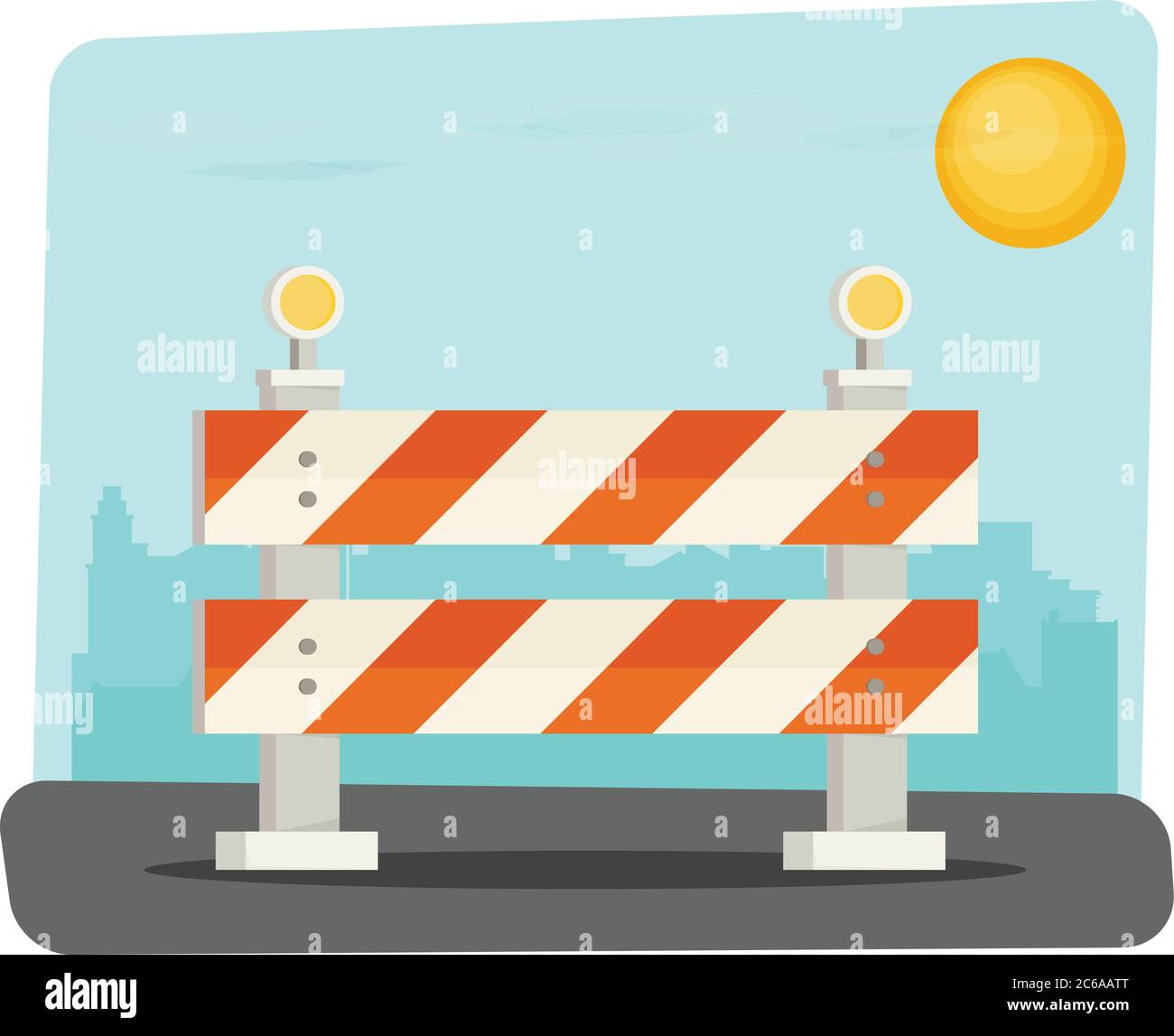 Under construction concept in flat design style, vector illustration Stock Vector