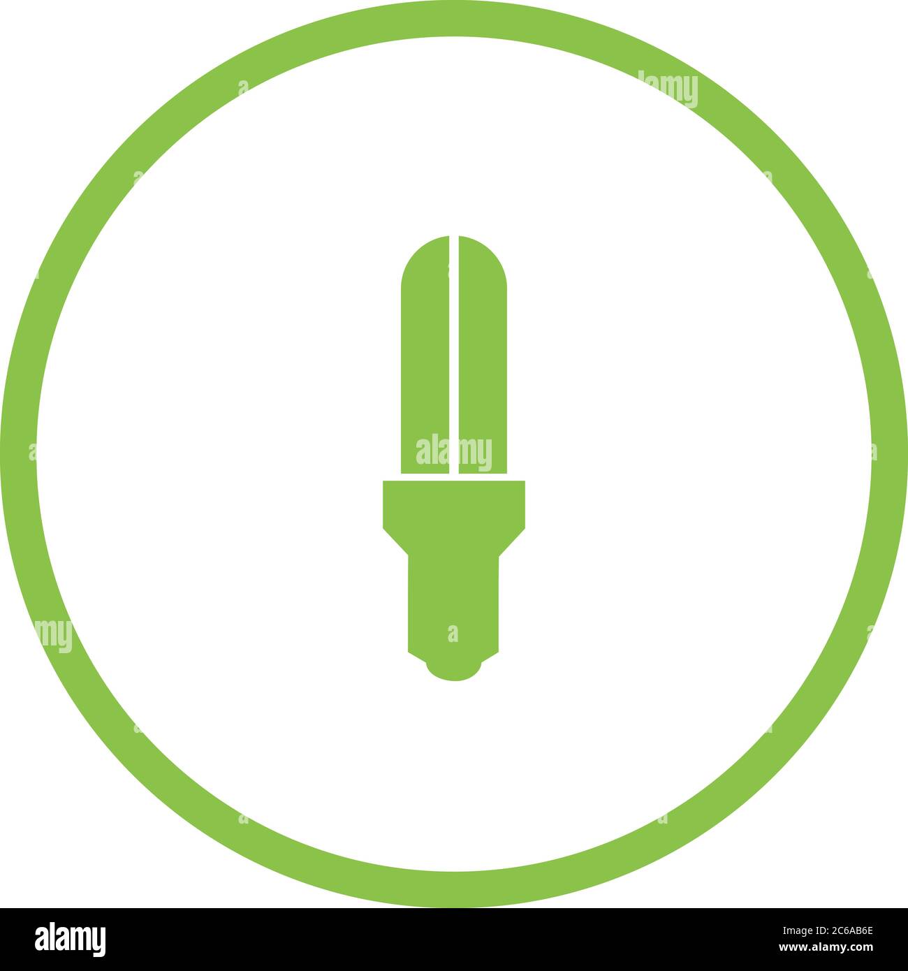 Unique Energy Saver Bulb Vector Glyph Icon Stock Vector
