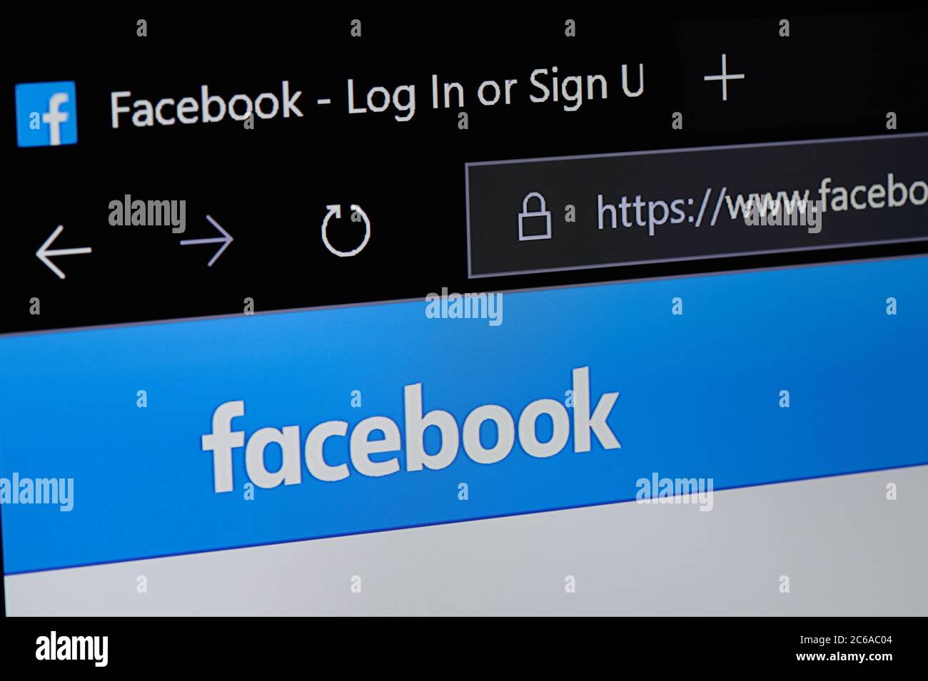 Facebook login page Stock Photo - Alamy