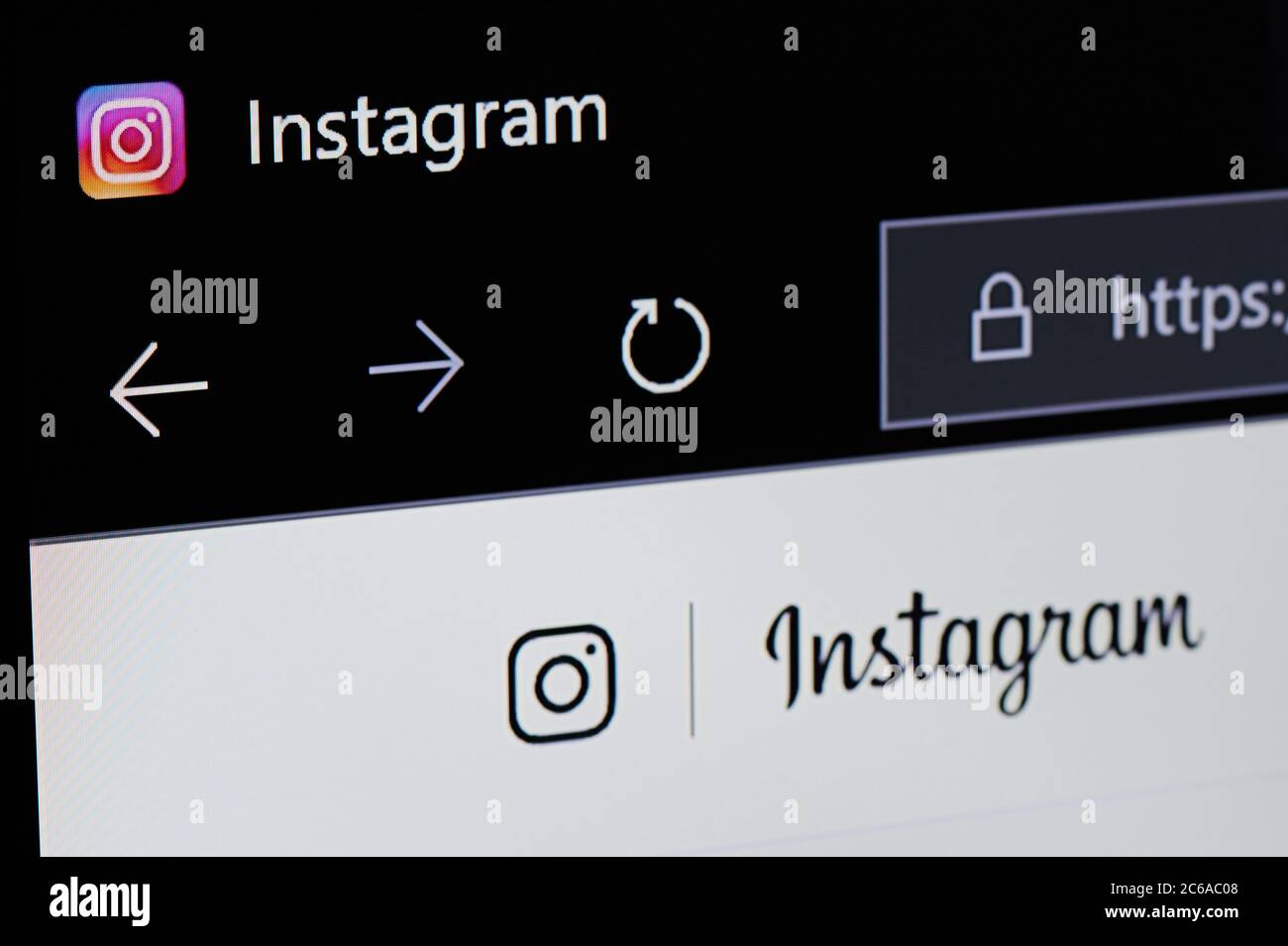 New-York , USA - July 8 , 2020: Instagram login main page on screen