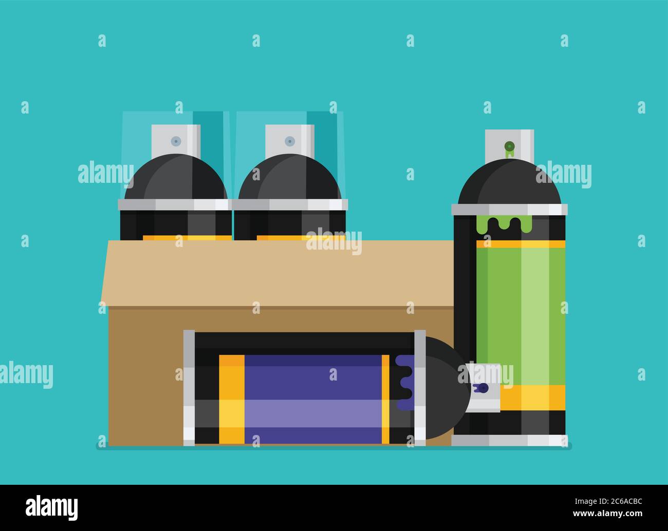 Spray Paint Can flat vector illustration Stock Vector Image & Art - Alamy