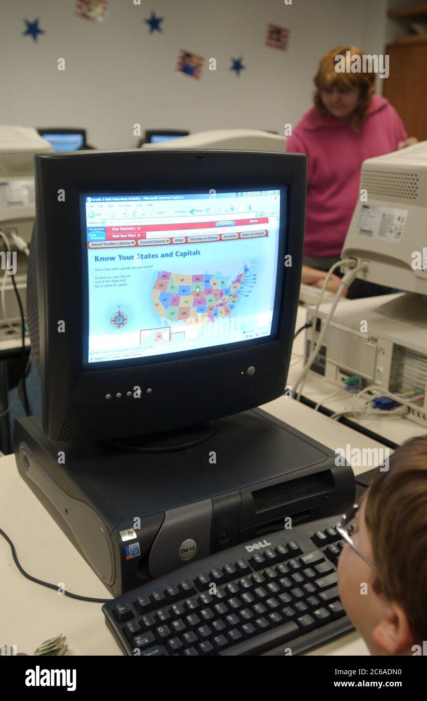 Gun Barrel City Texas USA, September 9 2023: Screen on computer in ...