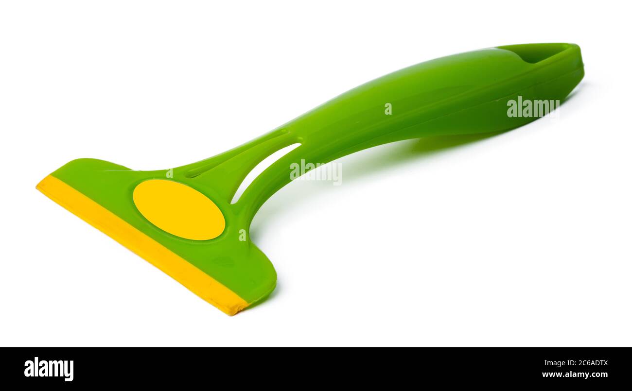 Cleaning tool for windows isolated on white Stock Photo