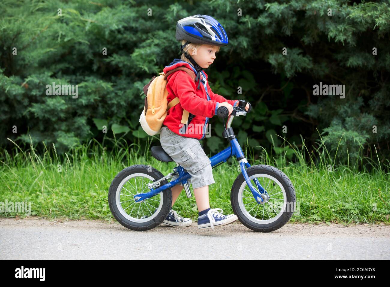 blue balance bike