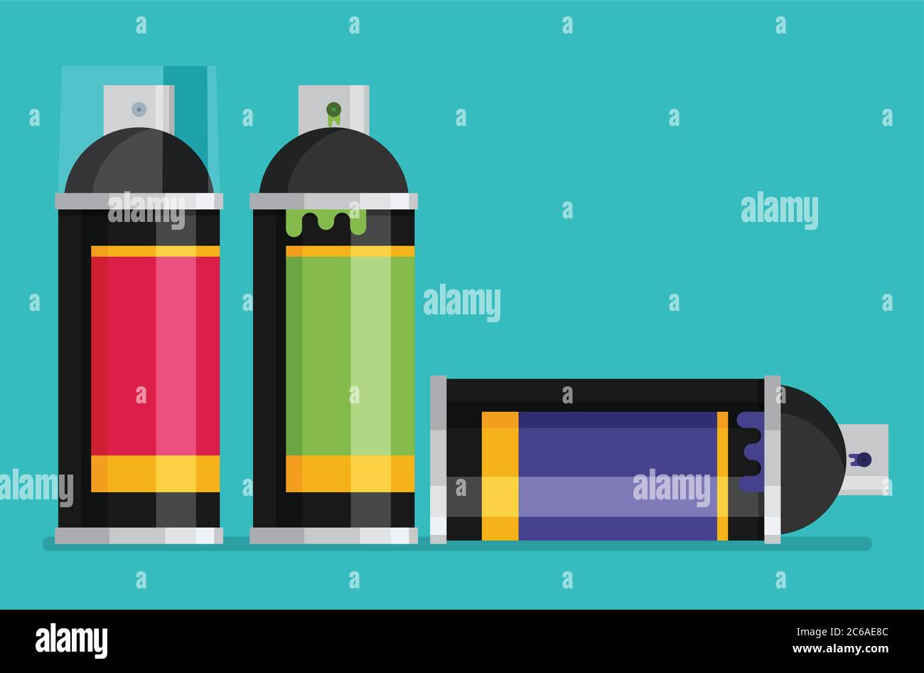 Spray Paint Can flat vector illustration Stock Vector Image & Art - Alamy