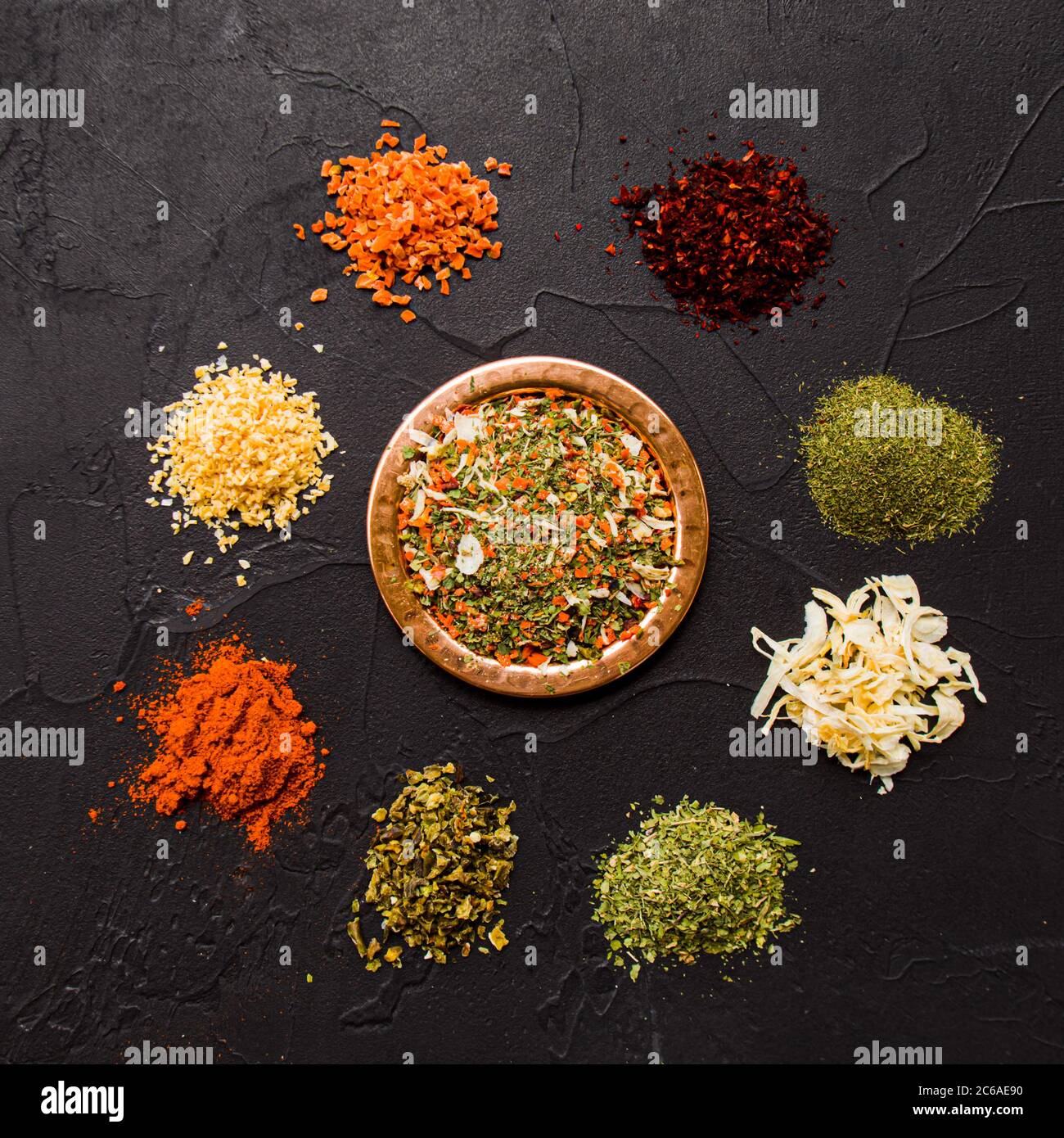 Assorted spices in plate hi-res stock photography and images - Alamy