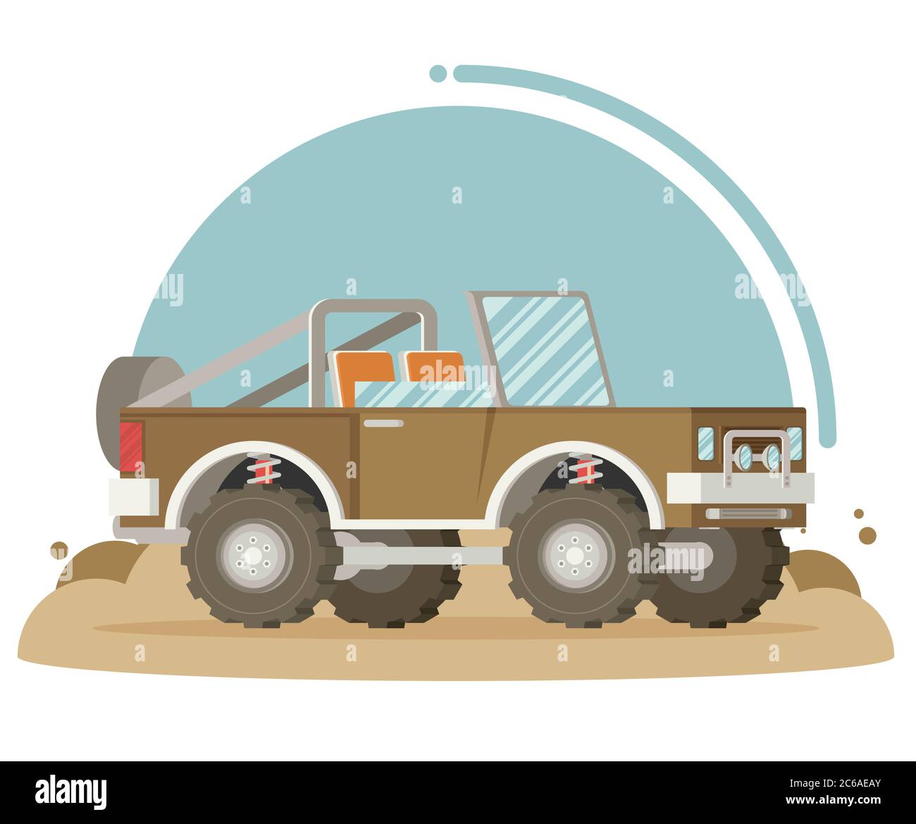Drive in safari truck Stock Vector Images - Alamy
