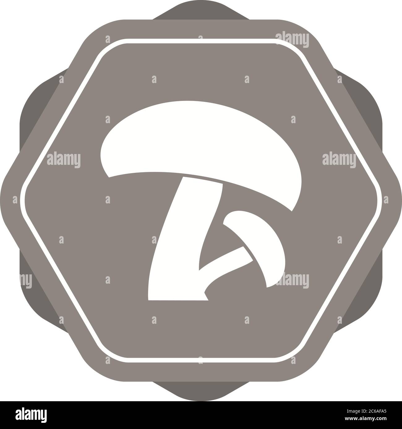 Unique Mushroom Vector Glyph Icon Stock Vector