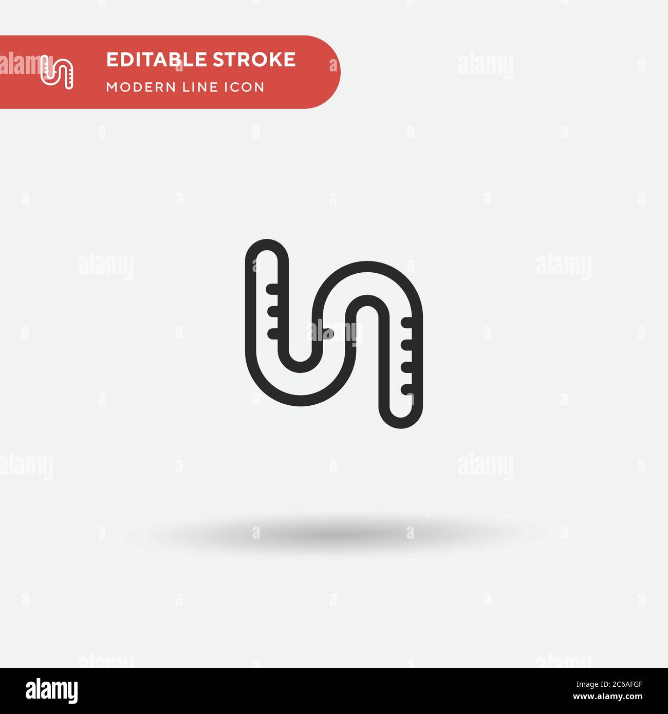 Worm Simple vector icon. Illustration symbol design template for web mobile UI element. Perfect color modern pictogram on editable stroke. Worm icons Stock Vector