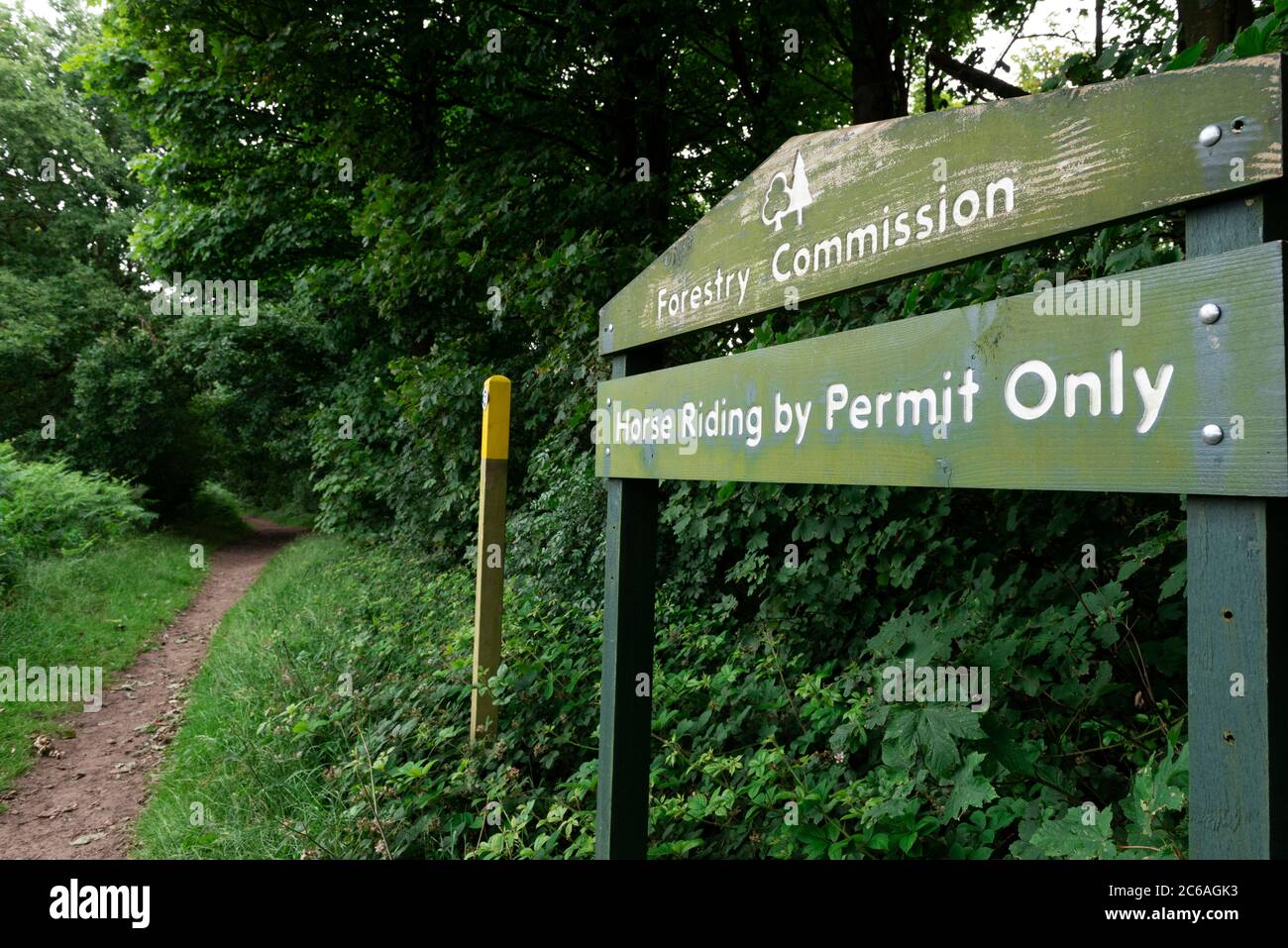 Forestry commission Horse riding permit sign ,Blidworth woods