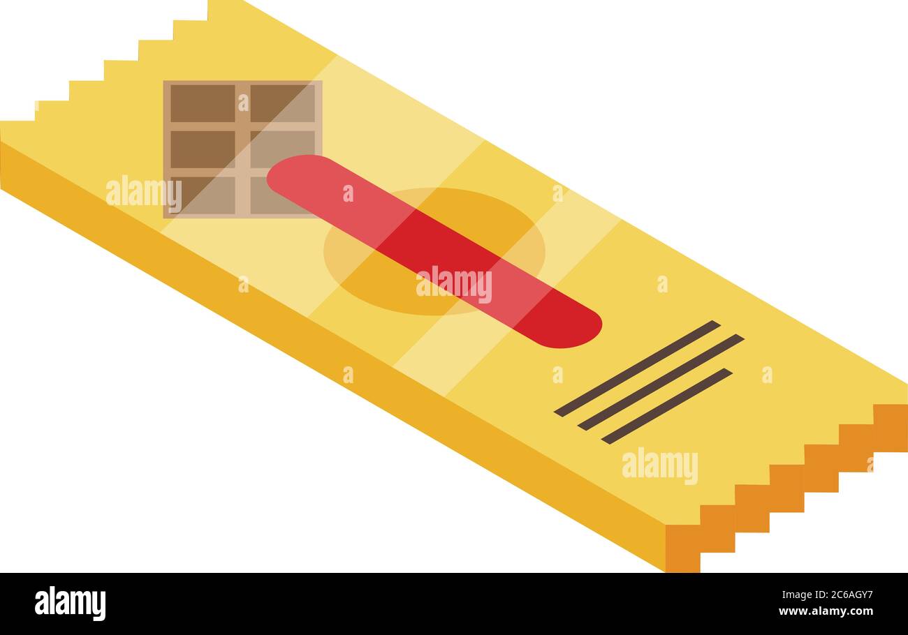 Chocolate stick icon, isometric style Stock Vector