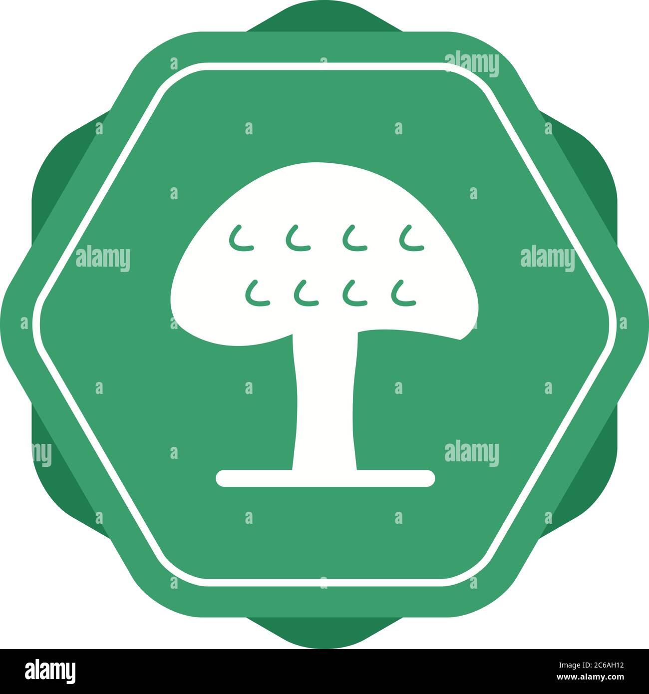 Unique Mushroom Vector Glyph Icon Stock Vector